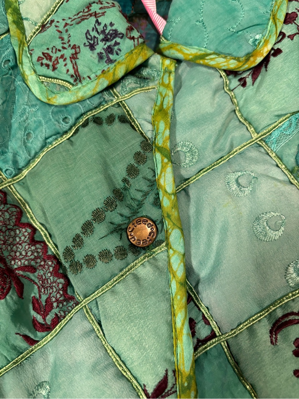 Creed Reversible Patchwork Jacket-EUC-Boho Cottagecore - Picture 9 of 10
